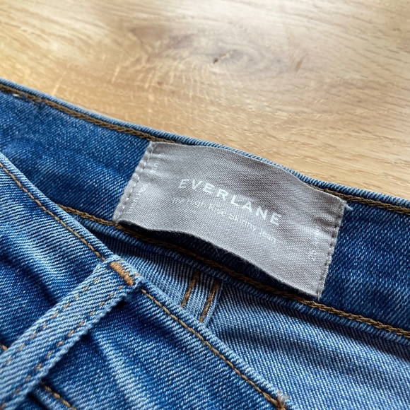 Everlane Authentic Stretch High-Rise Skinny 25 Ankle EUC Distressed - Picture 5 of 14